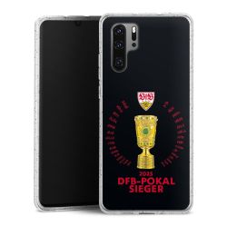 Silikon Glitter Case transparent-silber