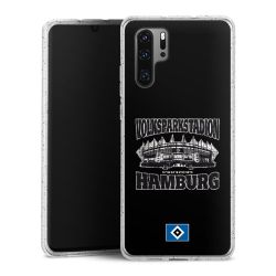 Silikon Glitter Case transparent-silber