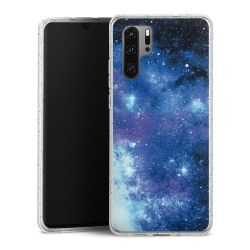 Silikon Glitter Case transparent-silber