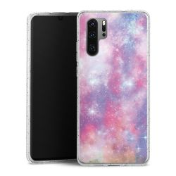 Silikon Glitter Case transparent-silber