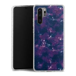 Silikon Glitter Case transparent-silber