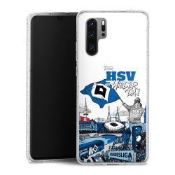 Silikon Glitter Case transparent-silber