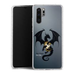 Silikon Glitter Case transparent-silber