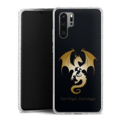 Silikon Glitter Case transparent-silber