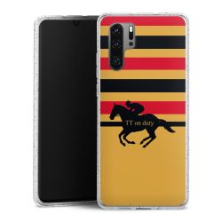 Silikon Glitter Case transparent-silber