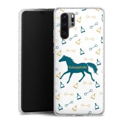 Silikon Glitter Case transparent-silber