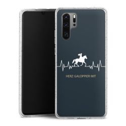 Silikon Glitter Case transparent-silber