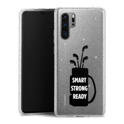 Silikon Glitter Case transparent-silber