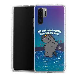 Silikon Glitter Case transparent-silber