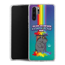 Silikon Glitter Case transparent-silber