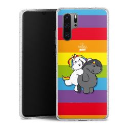 Silikon Glitter Case transparent-silber