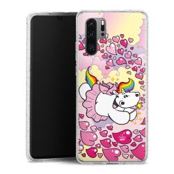 Silikon Glitter Case transparent-silber