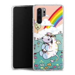 Silikon Glitter Case transparent-silber