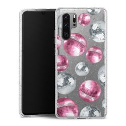 Silikon Glitter Case transparent-silber