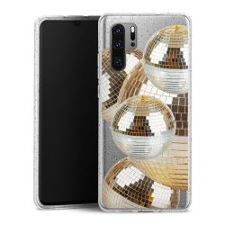 Silikon Glitter Case transparent-silber