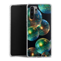 Silikon Glitter Case transparent-silber