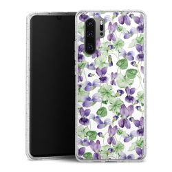 Silikon Glitter Case transparent-silber