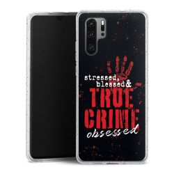 Silikon Glitter Case transparent-silber