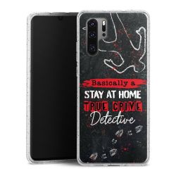 Silikon Glitter Case transparent-silber