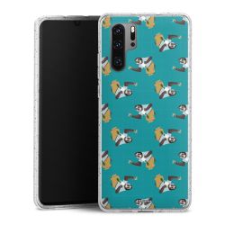 Silikon Glitter Case transparent-silber