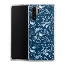 Silikon Glitter Case transparent-silber