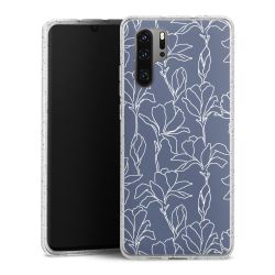 Silikon Glitter Case transparent-silber