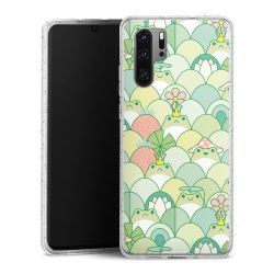 Silikon Glitter Case transparent-silber