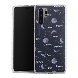 Silikon Glitter Case transparent-silber