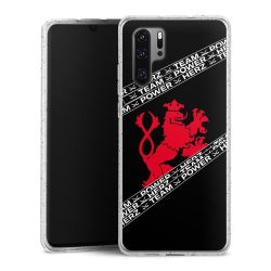 Silikon Glitter Case transparent-silber