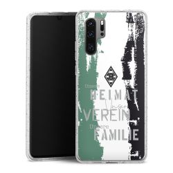 Silikon Glitter Case transparent-silber