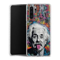 Silikon Glitter Case transparent-silber