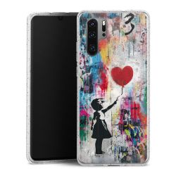 Silikon Glitter Case transparent-silber