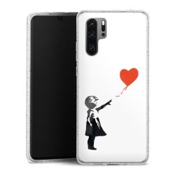 Silikon Glitter Case transparent-silber