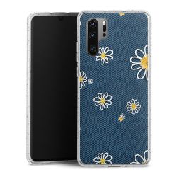 Silikon Glitter Case transparent-silber