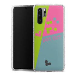 Silikon Glitter Case transparent-silber