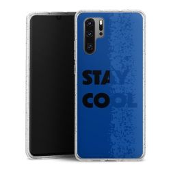 Silikon Glitter Case transparent-silber