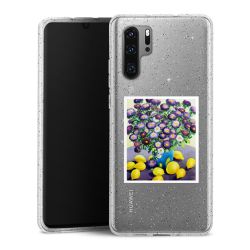 Silikon Glitter Case transparent-silber