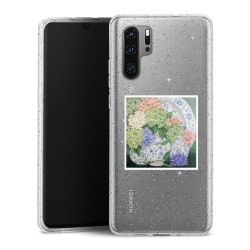 Silikon Glitter Case transparent-silber