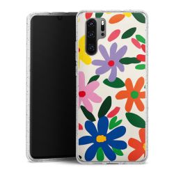 Silikon Glitter Case transparent-silber