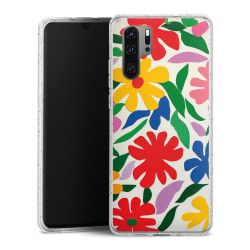 Silikon Glitter Case transparent-silber