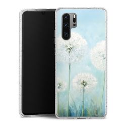 Silikon Glitter Case transparent-silber