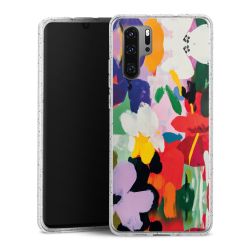 Silikon Glitter Case transparent-silber