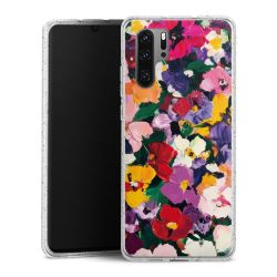 Silikon Glitter Case transparent-silber