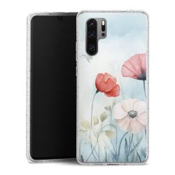 Silikon Glitter Case transparent-silber