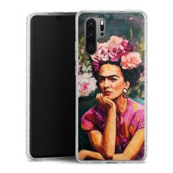 Silikon Glitter Case transparent-silber