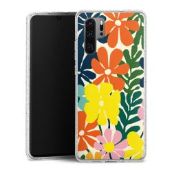 Silikon Glitter Case transparent-silber