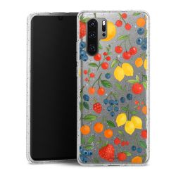 Silikon Glitter Case transparent-silber