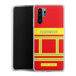 Silikon Glitter Case transparent-silber