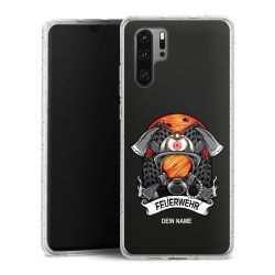 Silikon Glitter Case transparent-silber