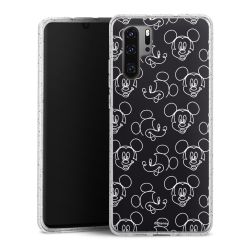 Silikon Glitter Case transparent-silber